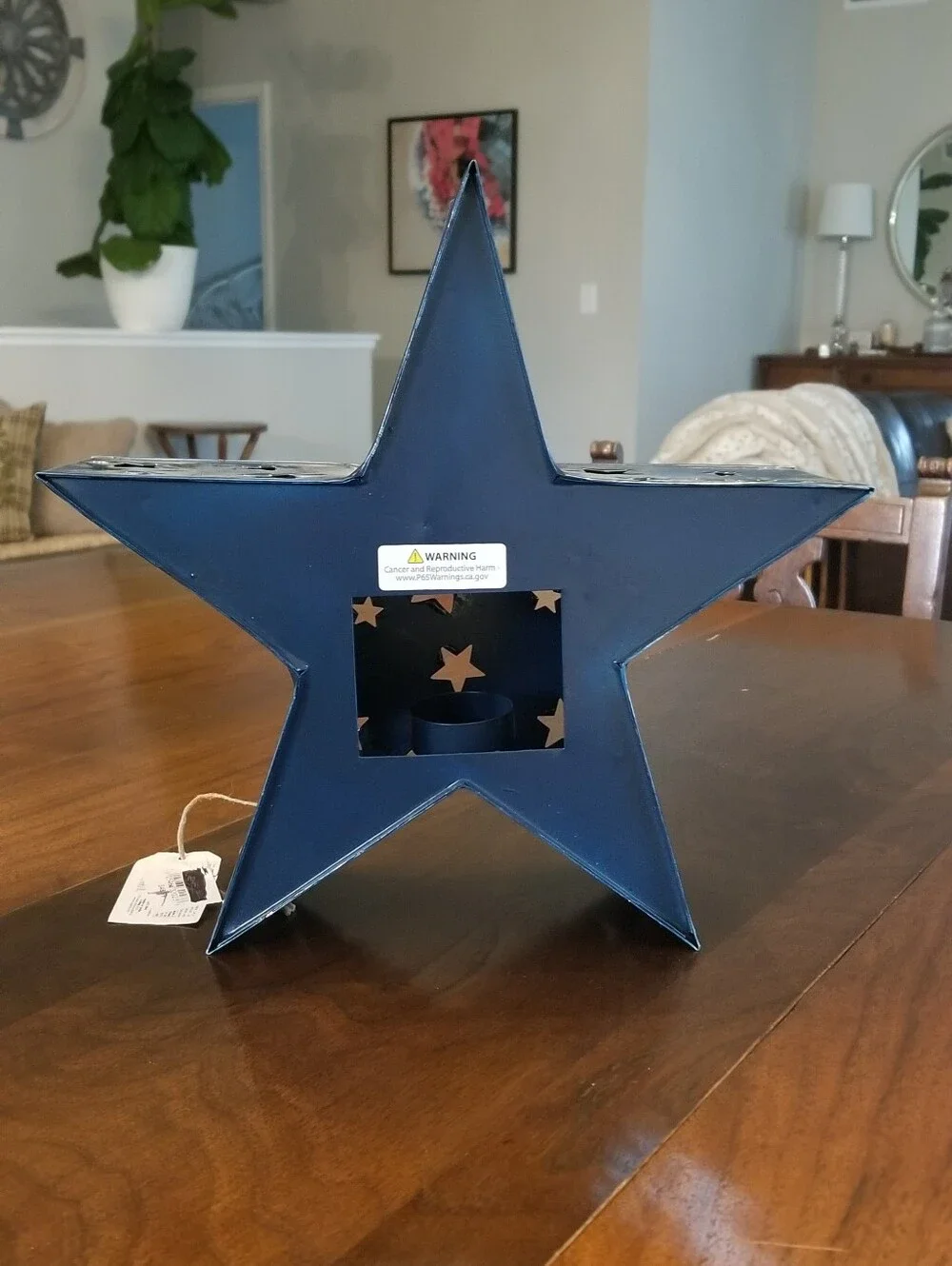 Enamel Star Tealight Candle Holder